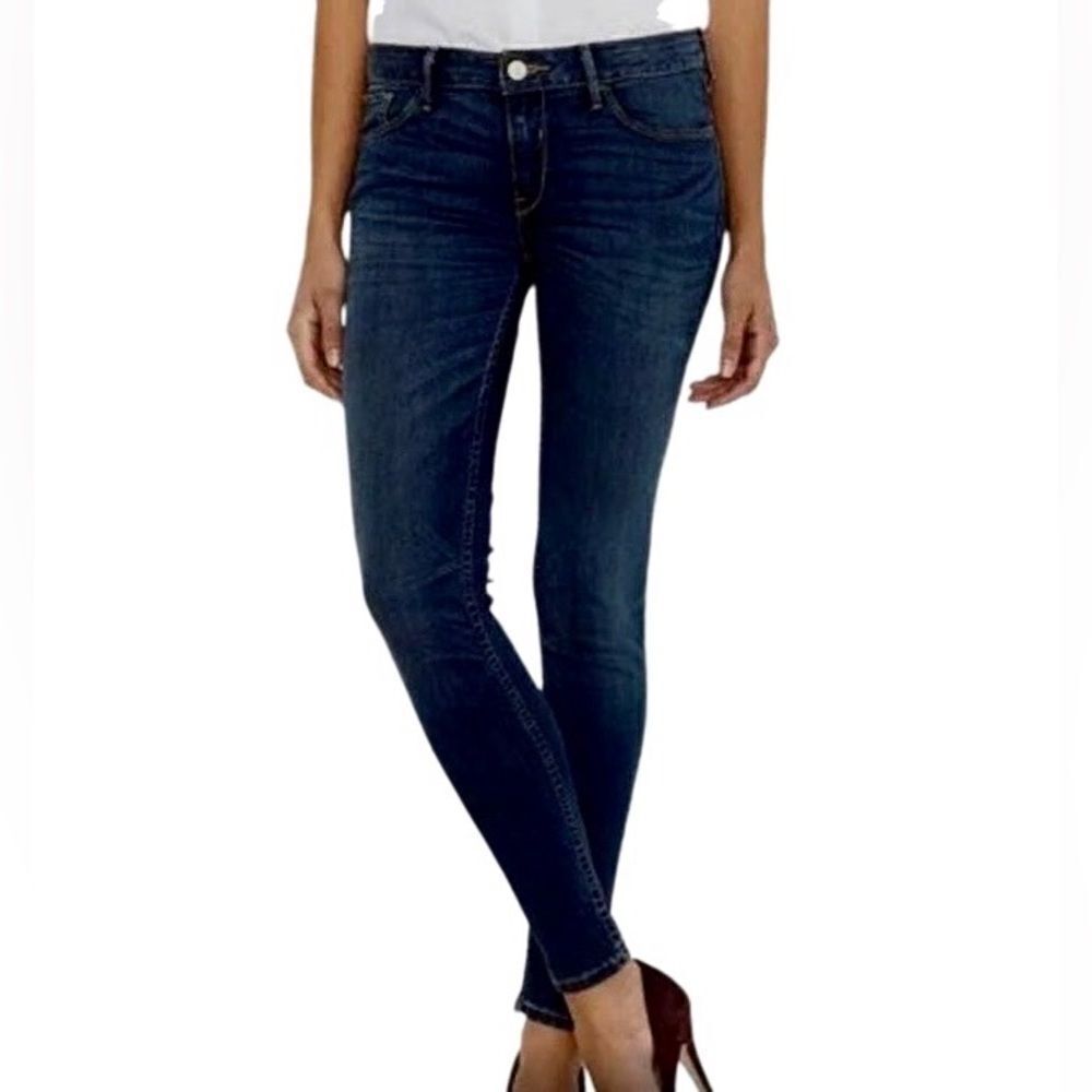 Levi’s Demi Curve Mid Rise Skinny Jeans in Dark Blue Women's 30
